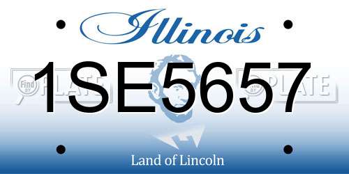 1SE5657 Illinois License Plate