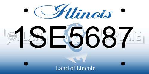 1SE5687 Illinois License Plate