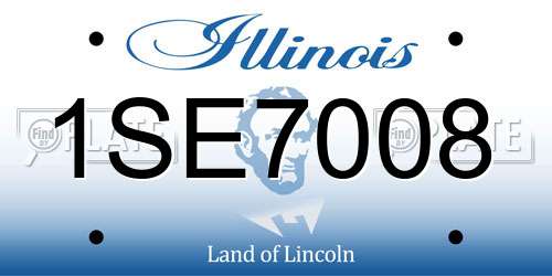 1SE7008 Illinois License Plate