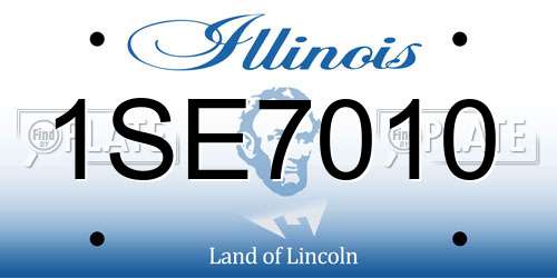 1SE7010 Illinois License Plate