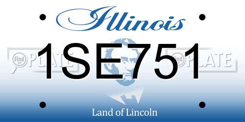 1SE751 Illinois License Plate