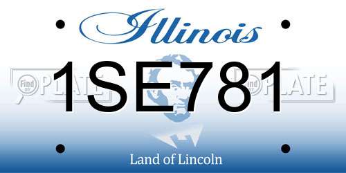 1SE781 Illinois License Plate