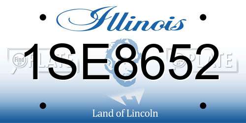 1SE8652 Illinois License Plate
