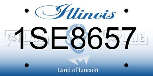 1SE8657 Illinois License Plate
