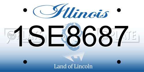 1SE8687 Illinois License Plate