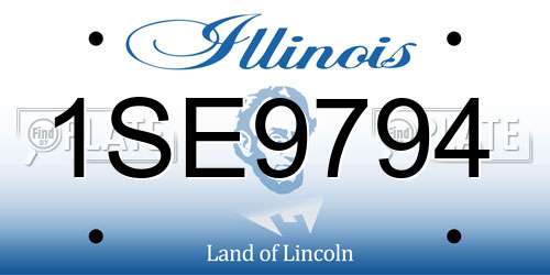 1SE9794 Illinois License Plate