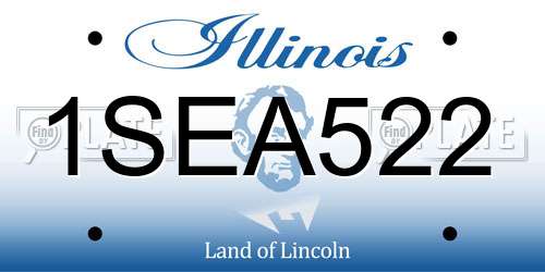 1SEA522 Illinois License Plate