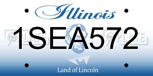1SEA572 Illinois License Plate