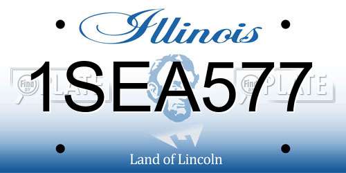 1SEA577 Illinois License Plate