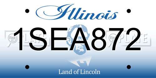 1SEA872 Illinois License Plate