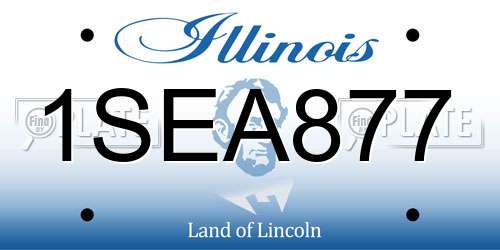1SEA877 Illinois License Plate