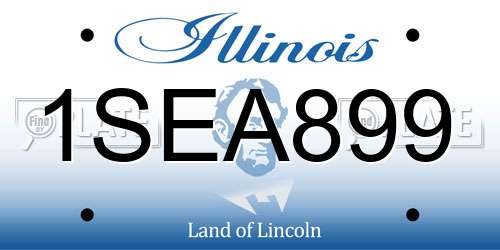 1SEA899 Illinois License Plate