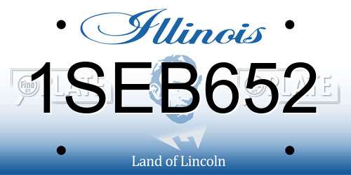1SEB652 Illinois License Plate