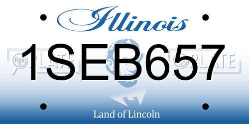 1SEB657 Illinois License Plate