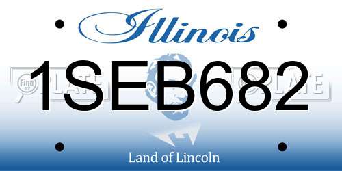 1SEB682 Illinois License Plate