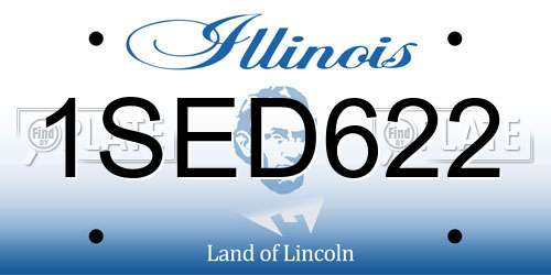1SED622 Illinois License Plate