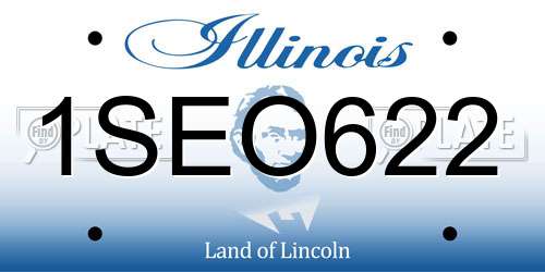 1SEO622 Illinois License Plate
