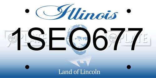 1SEO677 Illinois License Plate