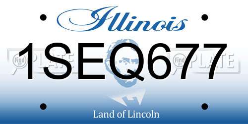 1SEQ677 Illinois License Plate