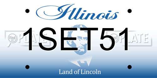 1SET51 Illinois License Plate