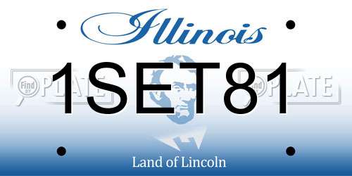 1SET81 Illinois License Plate