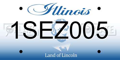 1SEZ005 Illinois License Plate