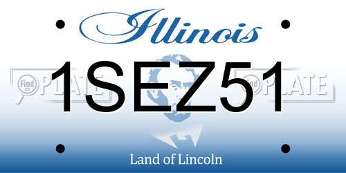 1SEZ51 Illinois License Plate