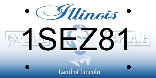 1SEZ81 Illinois License Plate