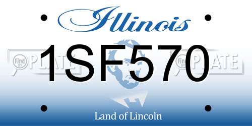 1SF570 Illinois License Plate