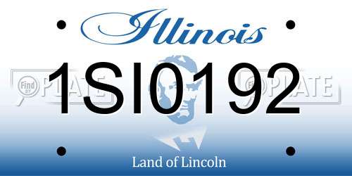 1SI0192 Illinois License Plate