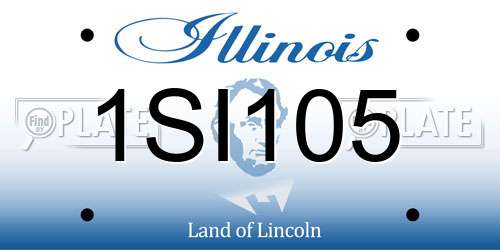 1SI105 Illinois License Plate