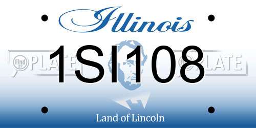 1SI108 Illinois License Plate