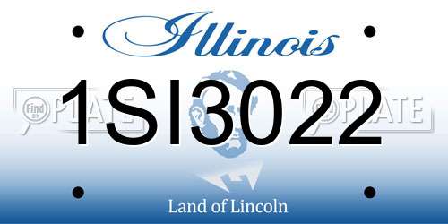 1SI3022 Illinois License Plate