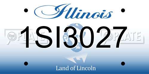 1SI3027 Illinois License Plate