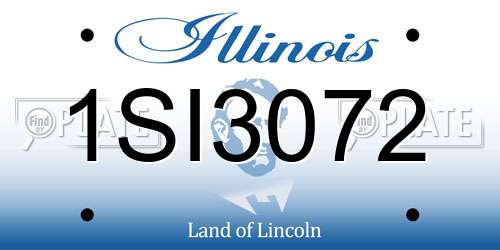 1SI3072 Illinois License Plate