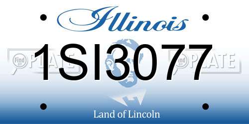 1SI3077 Illinois License Plate