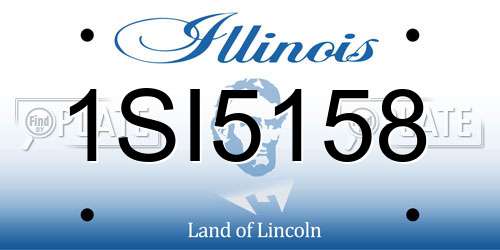 1SI5158 Illinois License Plate