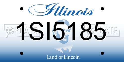 1SI5185 Illinois License Plate