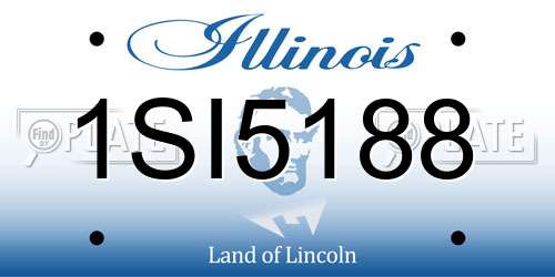 1SI5188 Illinois License Plate