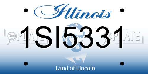 1SI5331 Illinois License Plate