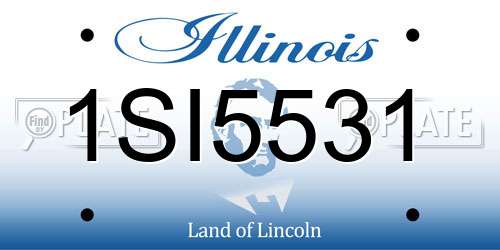 1SI5531 Illinois License Plate