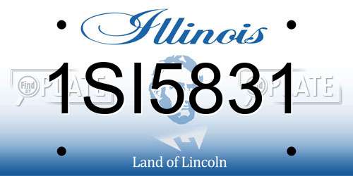 1SI5831 Illinois License Plate