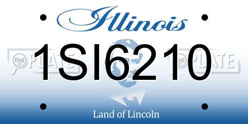 1SI6210 Illinois License Plate