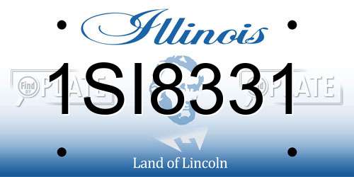 1SI8331 Illinois License Plate