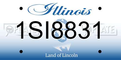 1SI8831 Illinois License Plate