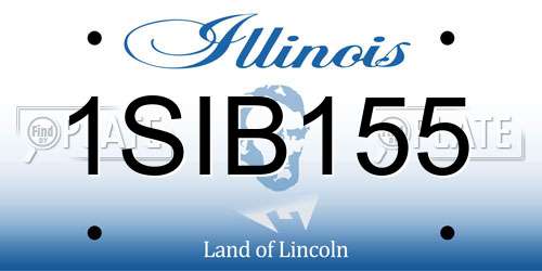 1SIB155 Illinois License Plate