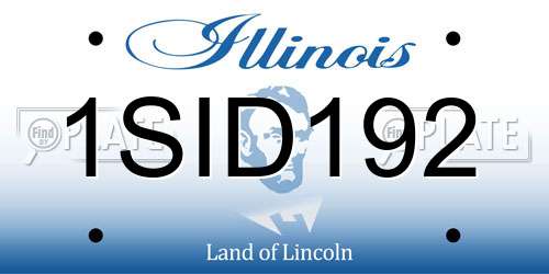 1SID192 Illinois License Plate