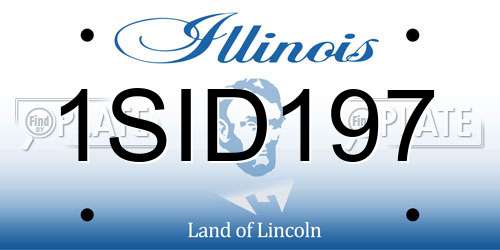 1SID197 Illinois License Plate