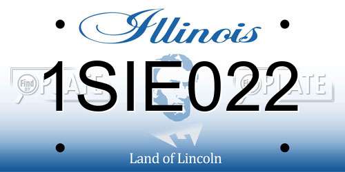 1SIE022 Illinois License Plate