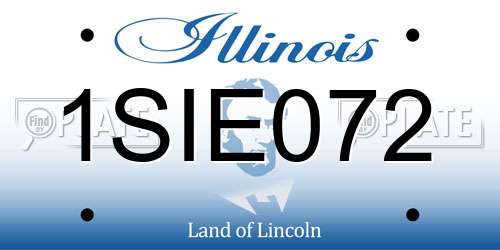 1SIE072 Illinois License Plate